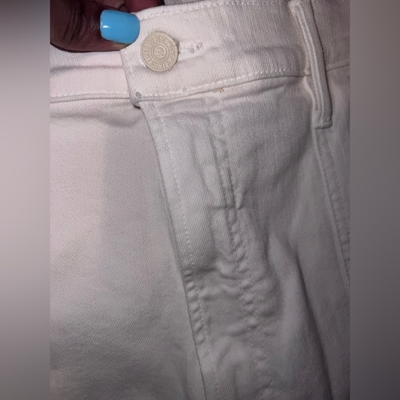 NWT MOTHER The Rambler Cargo Cream Wide Leg Women's Jeans size 30 - Picture 6 of 16
